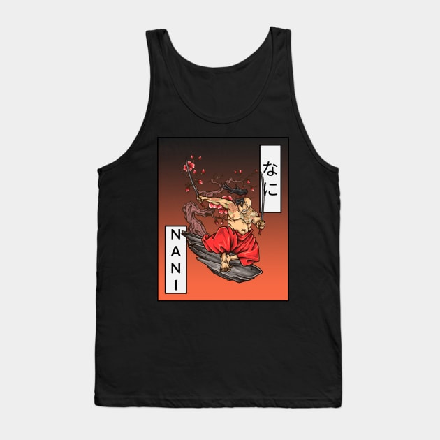 Nani Japanese Samurai Tank Top by Art Deck